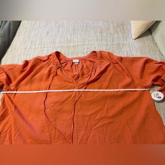 A new day light orange oversized flowy top sz M - Picture 6 of 9